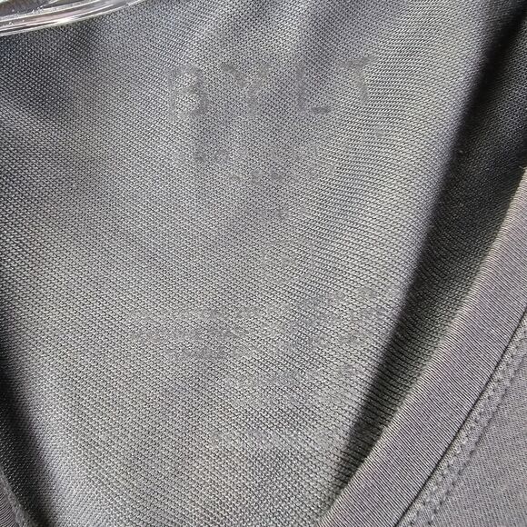 BYLT Men's Drop Cut Henley LS Long Sleeve Gray Shirt Gym Size M - Picture 6 of 11